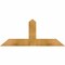 Ekena Millwork Portland Rough Sawn Timber Gable Bracket, Western Red Cedar, 36"W x 15"H x 2"D x 4"F, 10/12 Pitch GBW036X15X0204POR00RWR - alternate 1